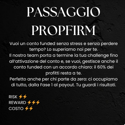 PASSAGGIO PROP-FIRM MANUALE